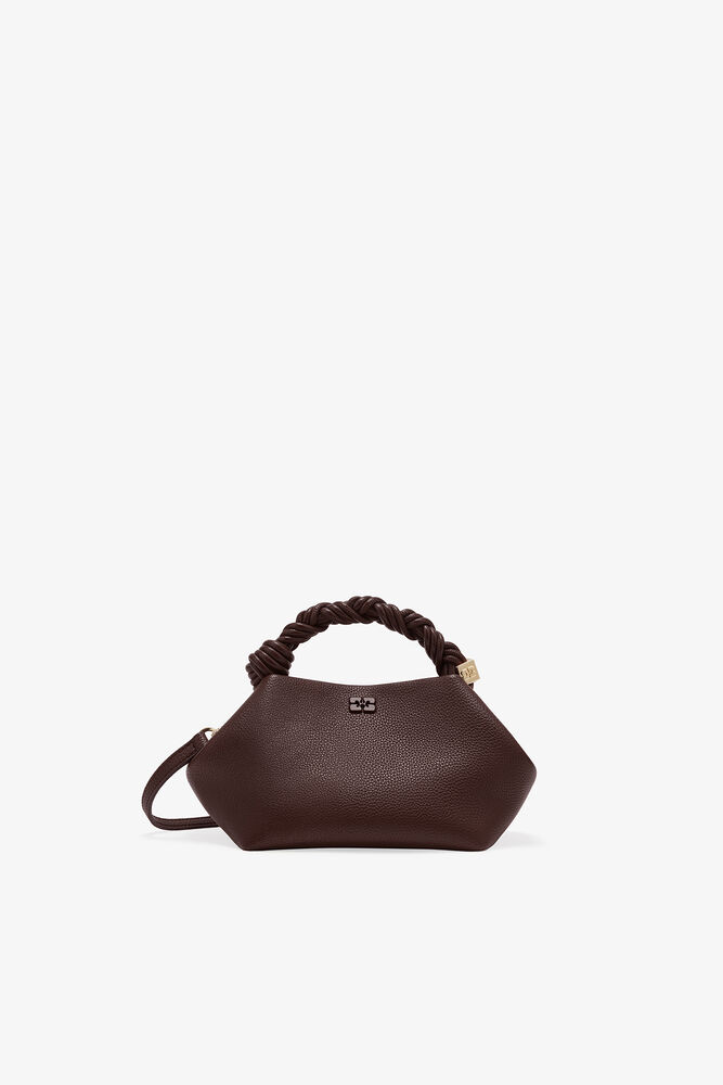 Small Bou Bag in Grained Brown, Chicory Coffee