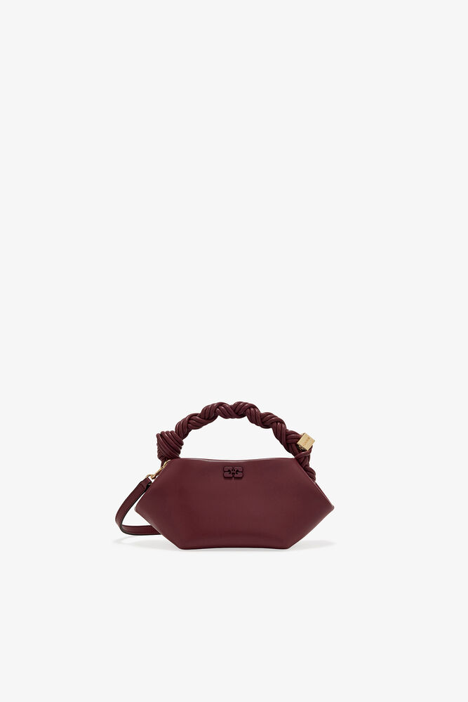 Mini Bou Bag in Burgundy , Burgundy